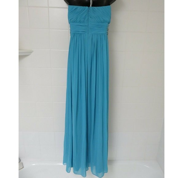 Calvin Klein Strapless Halter Sequin Beaded Dress - Picture 7 of 13